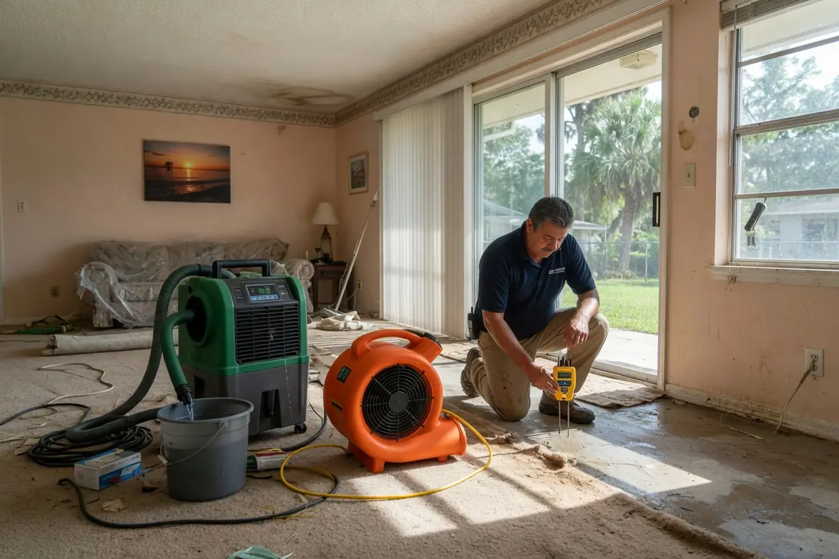 Emergency Water Damage Restoration Lakeland FL, LLC crew at work